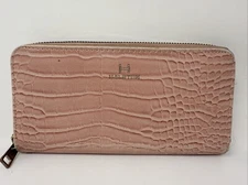 Halston Zip Around Wallet Pink