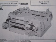 1960 Buick 980052 Wonder Bar Radio Photofact 1960 Buick 980052 Wonder Bar Radio Photofact