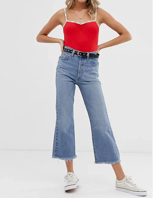 Levi's ribcage sale crop flare jeans
