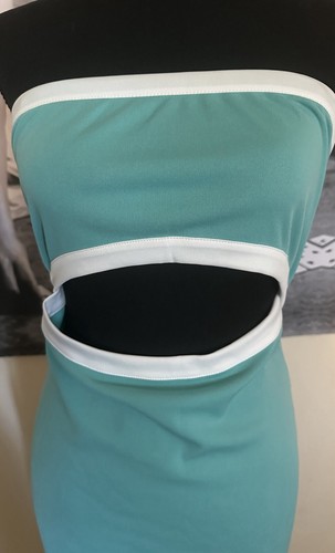 Aqua Summer Cut Out Dress - Picture 2 of 5