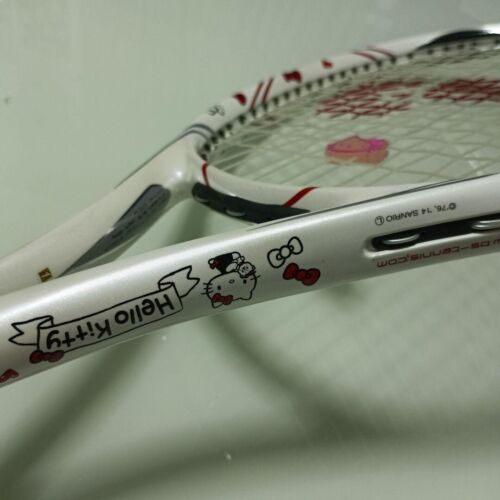 Racchetta Tennis HELLO KITTY Bridgestone 40° Doppia Bobina 265 40° Anniversario USATA - Foto 4 di 24