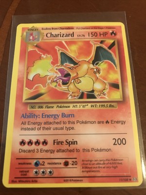 Charizard 11/108 XY Evolutions 2016 Holo Rare Pokemon Card Non Shiny | eBay