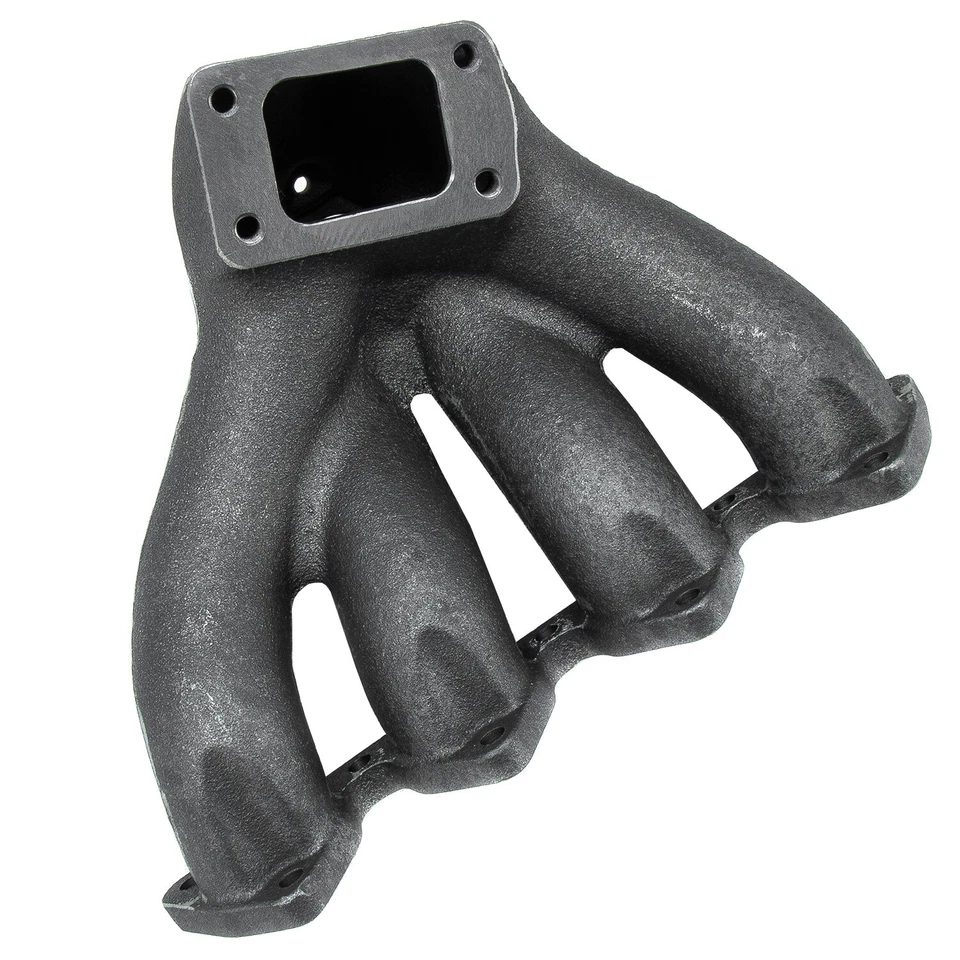 Colector de escape turbo de montaje superior de hierro fundido T3 T4 para 88-00 Honda Civic D15 D16 Foto 4 de 4