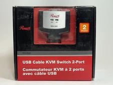 Rosewill 2 Port USB KVM Switch RKV-2UC Built-in USB Cable and Switch Remote