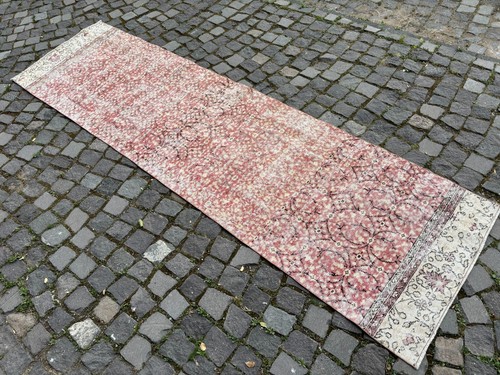 Bohemian rugs, Runner rug, Handmade, Turkish rug, Vintage, Wool | 2,7 x 9,5 ft - Picture 8 of 10