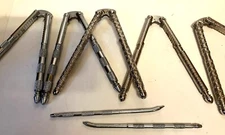 Vintage Silver Tone Metal Nut Cracker Tool Set of 8 Lobster / Crab Cracker 5" H