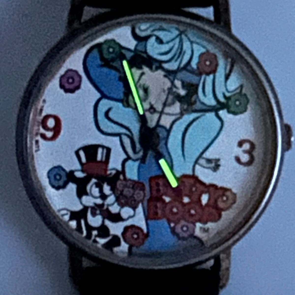 Betty Boop Watch Moving Eyes Womens 1992 Vintage Black Betty Boop Watch Moving Eyes Womens 1992 Vintage Black