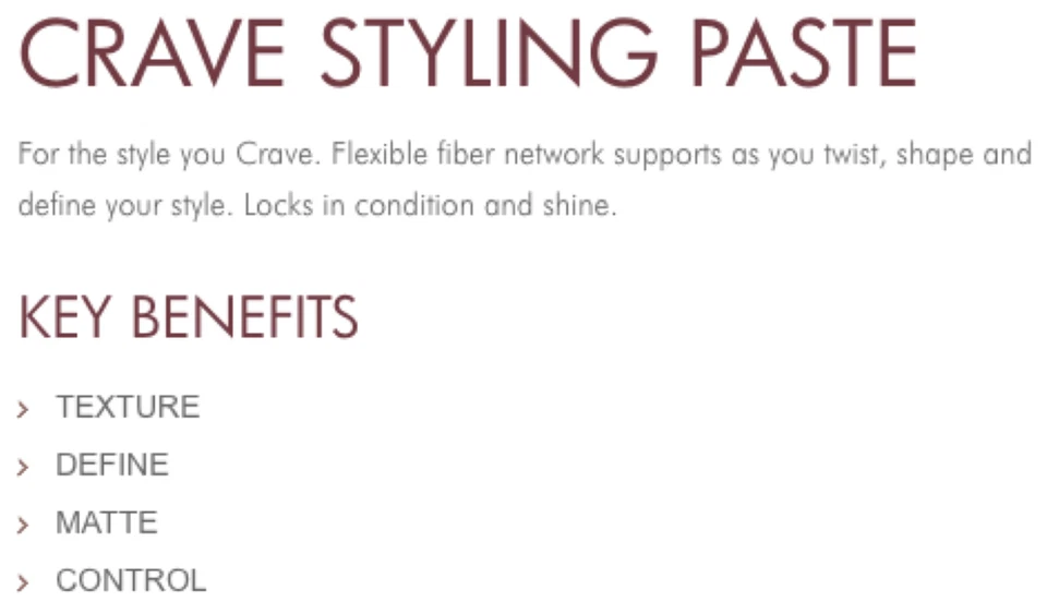 Surface • Crave Styling Paste Hair Health Art • 4oz • New 2025 Sealed Tubes - Image 3 of 4