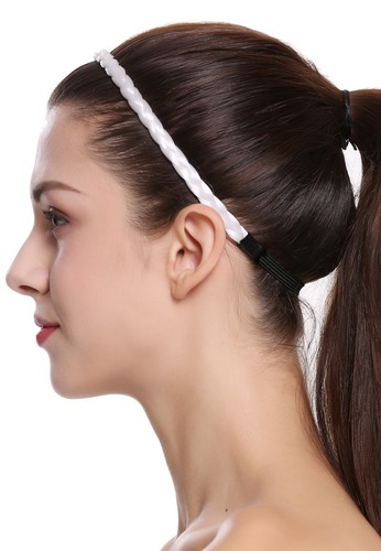 Cinta Pelo Diadema Trenzado Disfraz Tradicional Blanco Trenza CXT-009-138 - Imagen 2 de 4