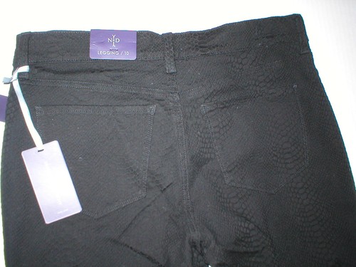 NWT New NYDJ Womens 10 Not Your Daughters Jeans USA Leggings Black Snake Skinny - Picture 6 of 7