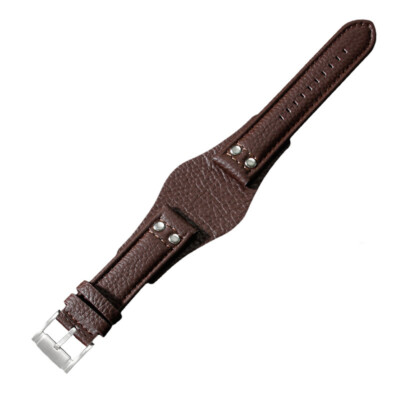Echtleder Uhrenarmband 10 Löcher für Fossil CH2564,CH2565 Uhr Stahlschließe