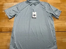 Swannies NWT Large Bradley Polo Fog Jasper Primal Kitchen Polo Shirt Golf A04