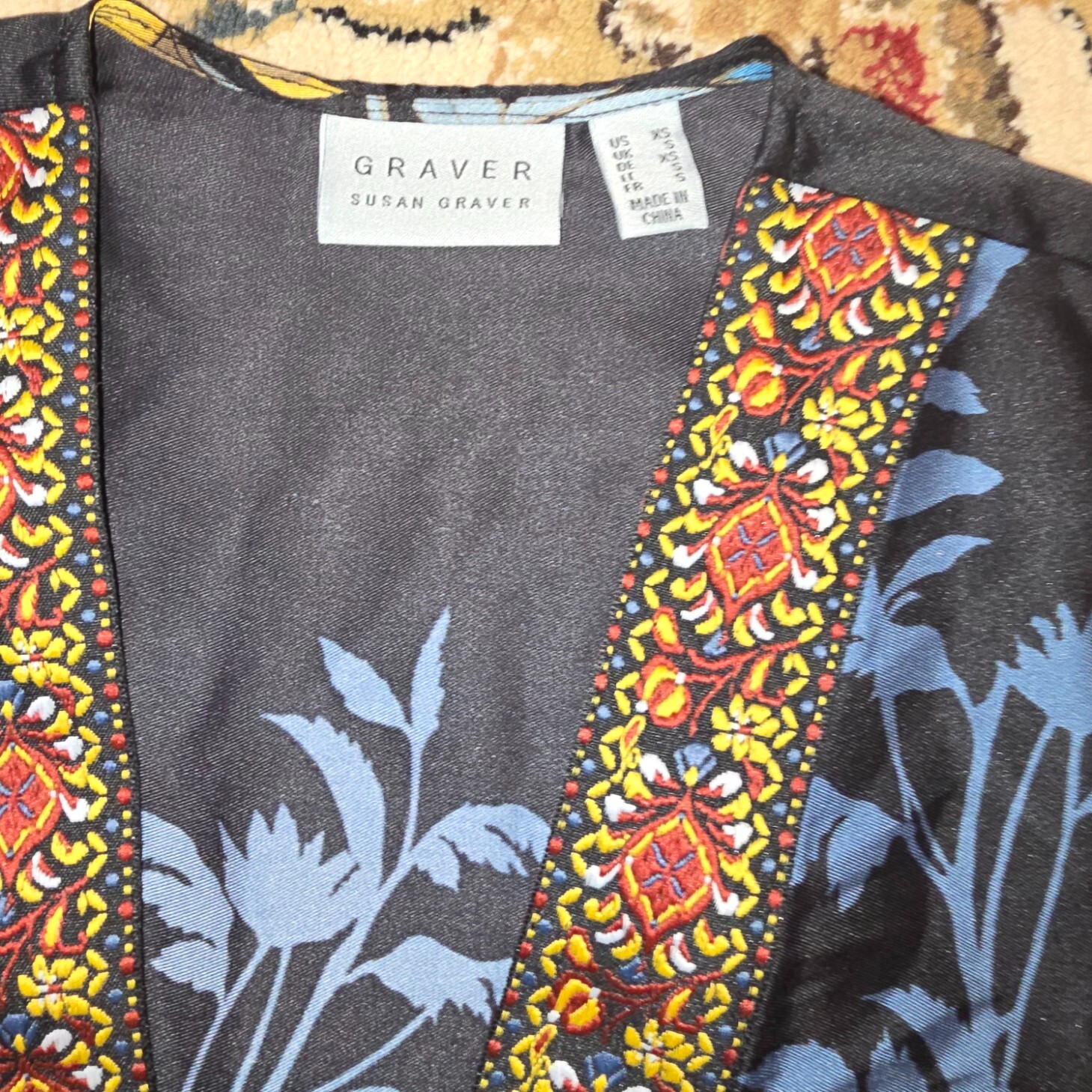 Susan Graver Graver By Susan Graver Printed Woven Open Front Cardigan - Item A367240 ...