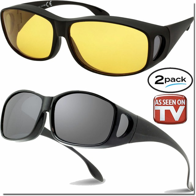 FIT OVER GLASSES NIGHT DRIVING HD AND FIT OVERS As Seen On TV