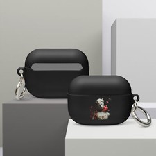 Rubber Case for AirPods Beautiful Statue with Flowers
