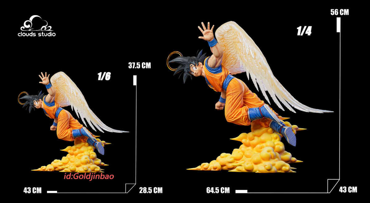 Cloud Studio Dragon Ball Angel Son Goku Resin Statue In Stock 1/6