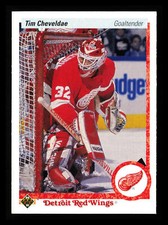 Tim Cheveldae 1990-91 Upper Deck Hockey NHL #393b Detroit Red Wings