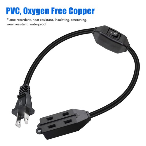 Nema 1 15P To Nema 1 15R Power Cord 2 Pin 3 Sockets 2.1Ft Power Conversion C MPF - Picture 19 of 23