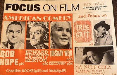 FOCUS ON FILM ERSTE AUSGABE JANUAR-FEBRUAR 1970 BRANDNEU