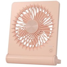 Small Desk Fan, 2000mAh Rechargeable USB Fan Battery Operated,Ultra Quiet, Pink