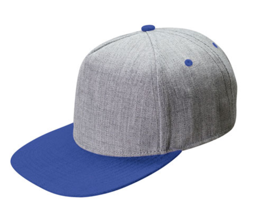 Flat Bill Two Tone 5 Panel Constructed Low Crown Baseball Snapback Hats Caps - Picture 2 of 7