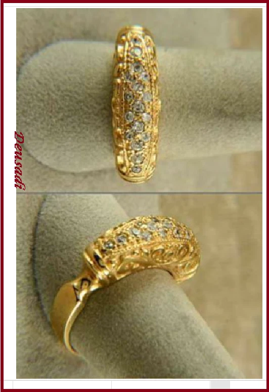 ANILLO BIZANTINO EN ORO AMARILLO LAMINADO CON PIEDRAS DE CIRCONIO - Imagen 3 de 4