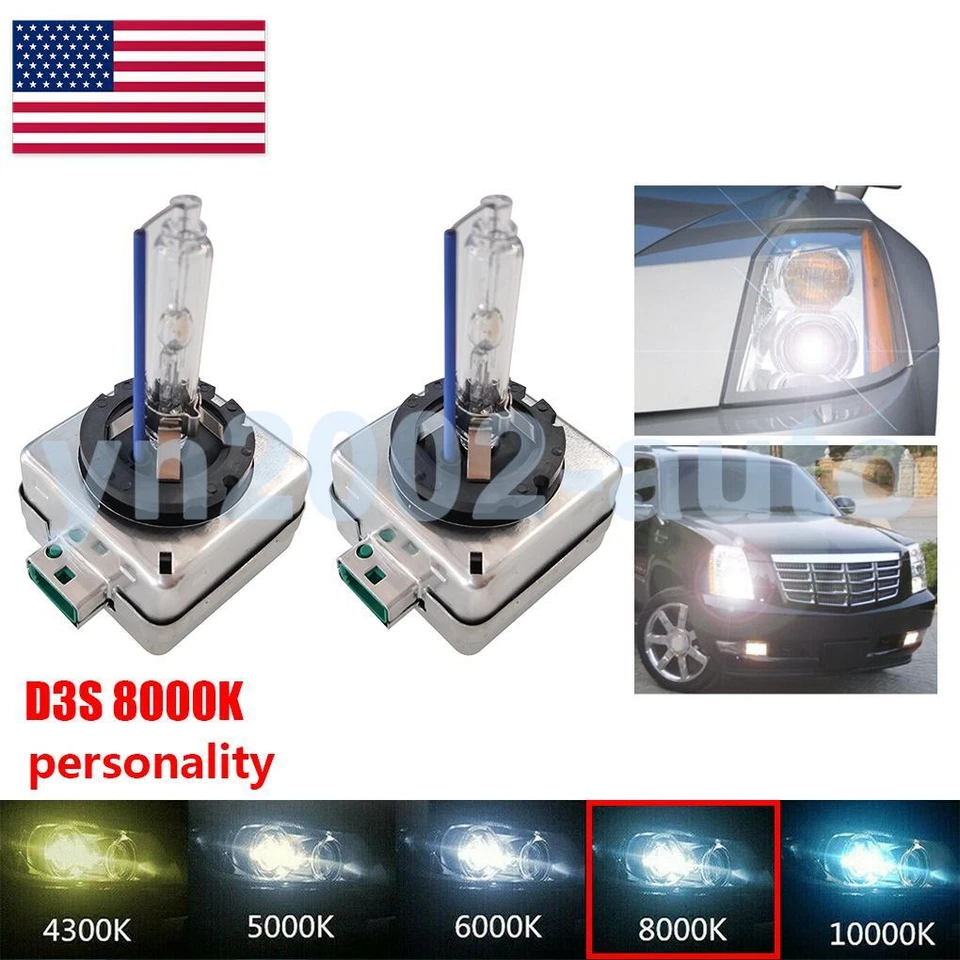 2pcs Xenon HID Replace Headlight D3S Bulb 8000K For Audi A1 A3 A4 A5 A6 A7 Q3 Q5 Foto 2 de 4