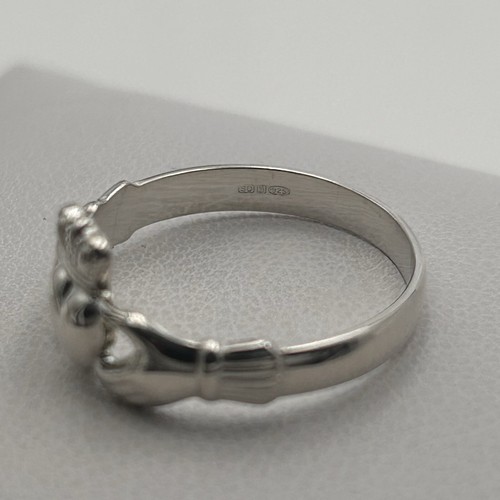 Vtg Solvar 925 Sterling Silver Celtic Irish Claddagh Ring Heart Wedding Band - Picture 14 of 24