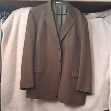 Joseph Abboud Men's Suit Jacket 46 Long green Wool Three-Button Single-Breasted