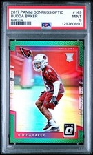 2017 Panini Optic Green 5/5 Budda Baker RC ROOKIE Donruss #149 PSA 9 Refractor