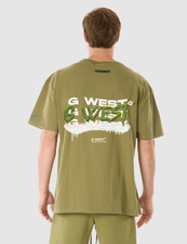 G WEST GRASS DRIP T-SHIRT - CAPULET OLIVE