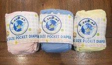 Fuzzy Buns One Size Cloth Diapers Lot of 3 NEW