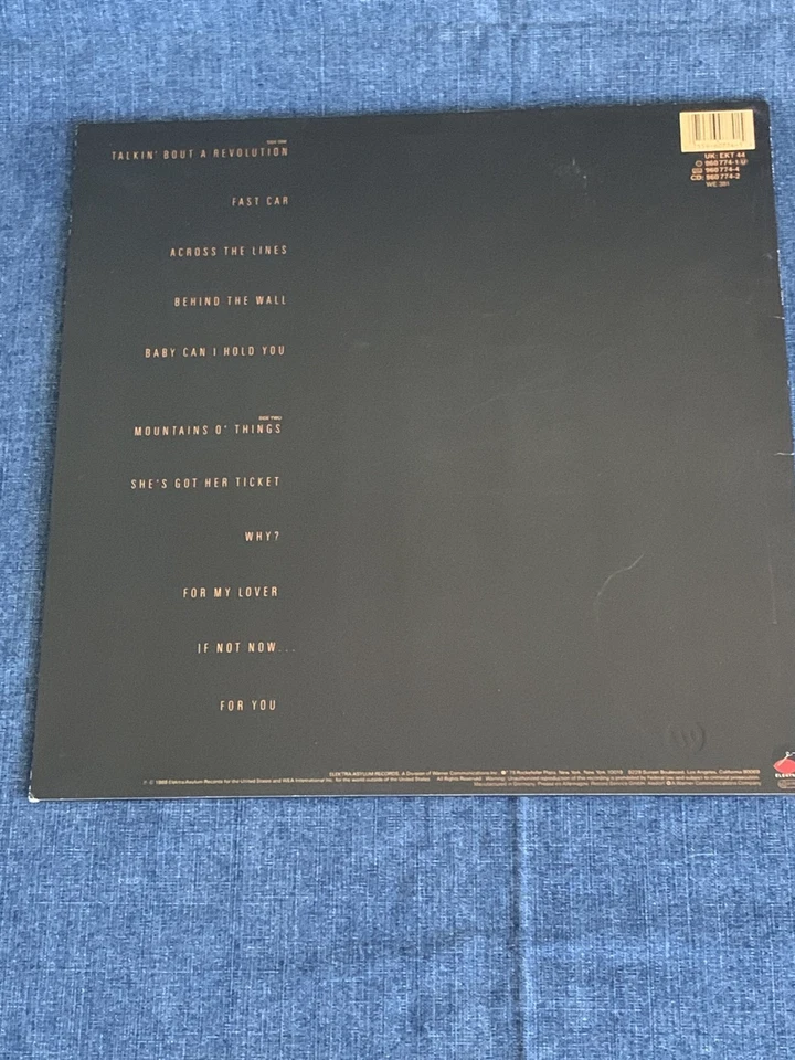 TRACY CHAPMAN S/T DEBUT ELEKTRA ORIGINAL 1988 EU / 1A/1B VINYL LP EKT44 - Image 2 of 4