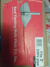 Roof Flashing Multi-Pitch 2 1/2 lbs, Fits 3in DWV Pipe: NEW
