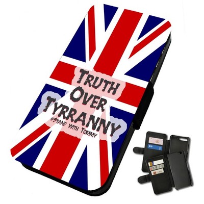Bedruckte Klapp-Handyhülle iPhone - Wahrheit über Tyrrannei - Brite Tom Robinson UK