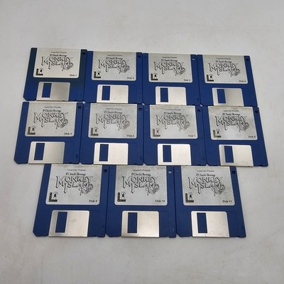 Set of LE Chuck's Revenge Monkey Island 2 LucasArts ~ Amiga Game Disks Only 