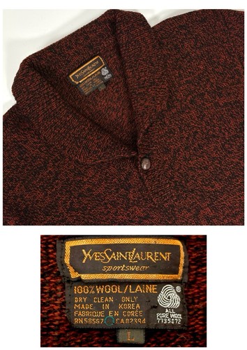 Saint Laurent, Vintage YSL Yves Saint Laurent Sportswear Knit Sweater Washable Wool Size Large