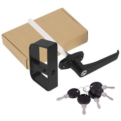 Shed Door Latch L-Handle Lock Kit with 5 Keys, 5-1/2'' Stem Storage Barn Shed Do