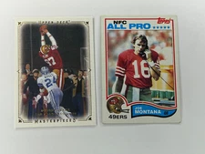 Joe Montana 1982 Topps #488 + 2008 Upper Deck Masterpieces MPP2 The Catch Lot