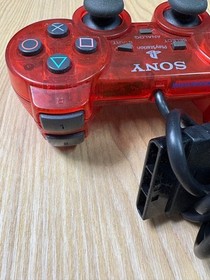Sony PlayStation 2 PS2 DualShock 2 SCPH-10010 OEM Controller Clear Red Japan