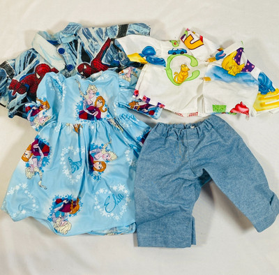 Handmade Disney Frozen/Spiderman Outfits Set for 15'' Bitty Baby Twin Boy/Girl