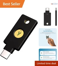 Black USB-C NFC Two-Factor Authentication Security Key FIDO U2F/FIDO2