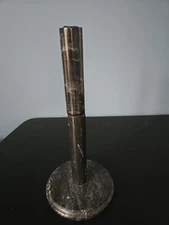 Vintage Black Gray Marble Free Standing Countertop Paper Towel Holder 12 inch