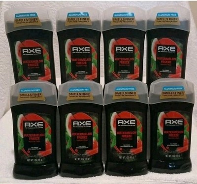 (Lot Of 8) AXE Fine Fragrance Watermelon Freeze Deodorant Stick 3oz   72H Fresh