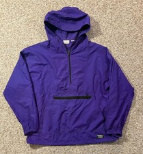 Vtg L.L. Bean Purple Anorak Pullover Hooded Jacket. Size XL