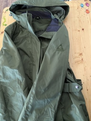 Gerry Olive Green Hooded Rain Jacket Windbreaker XL Full Zip Snap Front