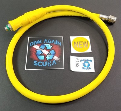 AquaLung 36'' Octo Octopus Scuba Dive Hose Yellow 2nd Stage Regulator      #6152