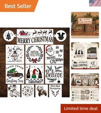 Christmas Stencils for Painting on Wood  Large Merry Christmas Stencils for C...