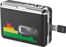 USB Cassette Player Tape to MP3 Converter, Portable Cassette Tape Player to D...