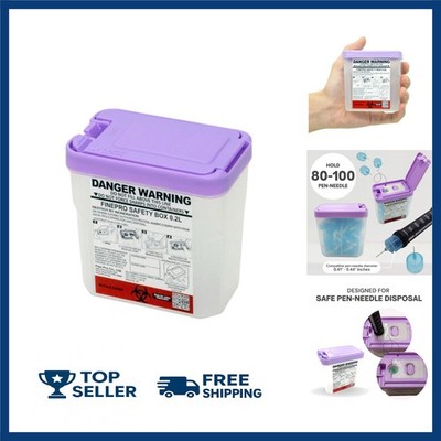 0.2L0.2Qts. Size Portable Pen-Needle Disposal Container Diabetes Care 0.2L, P...